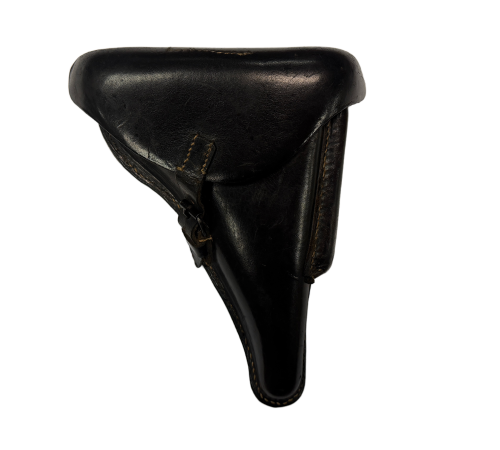 WW2 Original German 1938 P.08 Luger Hard-shell Leather Holster with WaA170 Marking By Ehrhardt & Kirster In Taucha For Sale