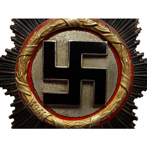 WW2 Third Reich German Cross in Gold Marked 2 by C.E. Juncker & Co.