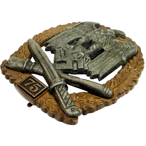 WW2 Third Reich German General Assault Badge For 75 Engagements By JFS (Original) - Photo 2
