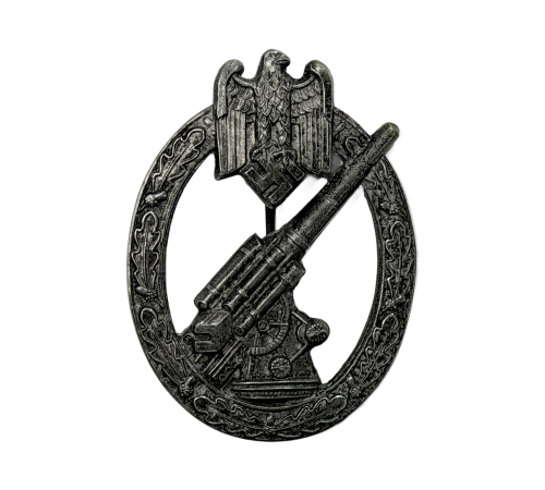 WW2 Original German Third Reich Luftwaffe Artillery Flak Badge by Hermann Aurich of Dresden For Sale