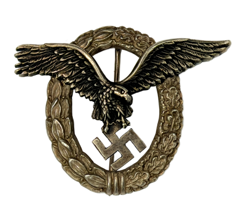 WW2 Original German Luftwaffe Pilots Badge Manufactured By C.E. Juncker for Sale