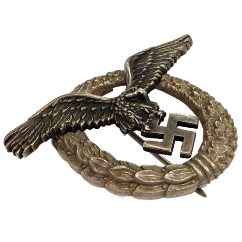 WW2 German Luftwaffe Pilots Badge Manufactured By C.E. Juncker 