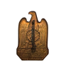 German 1933 NSDAP Reichsparteitag Nuremberg Rally Badge in Hollow-backed Brass