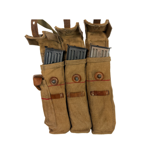WW2 German MP44 Sturmgewehr 3 Pocket Ammunition Pouch Set with Six 30 Round MP44 Magazines Manufactured by Fxo, q/w, with Marked Waffenampt (Original) - Photo 11