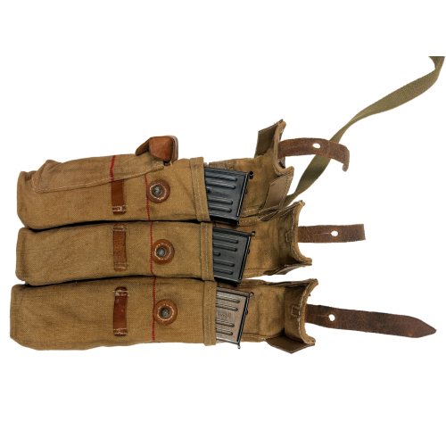 WW2 German MP44 Sturmgewehr 3 Pocket Ammunition Pouch Set with Six 30 Round MP44 Magazines Manufactured by Fxo, q/w, with Marked Waffenampt (Original) - Photo 18