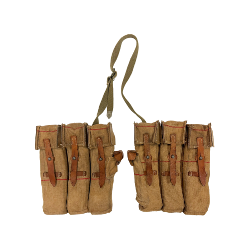 WW2 German MP44 Sturmgewehr 3 Pocket Ammunition Pouch Set with Six 30 Round MP44 Magazines Manufactured by Fxo, q/w, with Marked Waffenampt (Original) - Photo 28