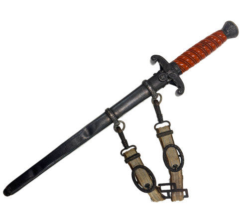 WW2 Original German Third Reich Army Heer Dagger & Scabbard, with Hanger By Carl Eickhorn