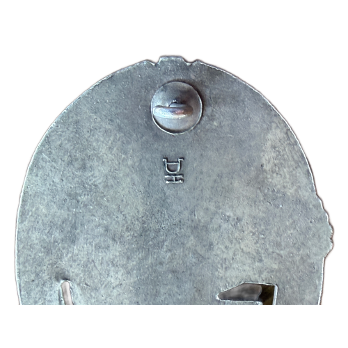 WW2 German Panzer Assault Tank Badge in Silver by Hermann Aurich (Original) - Photo 4