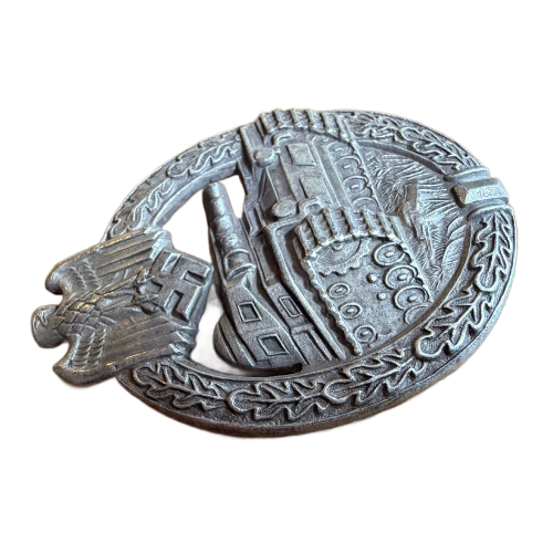 WW2 German Panzer Assault Tank Badge in Silver by Hermann Aurich (Original) - Photo 5