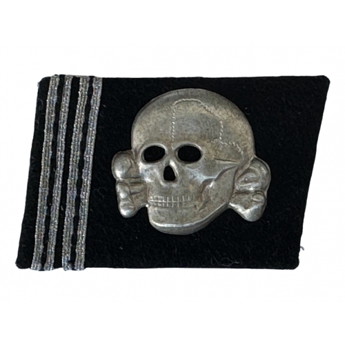 German Nazi SS Skull Collar Tab (Reproduction) - Photo 1