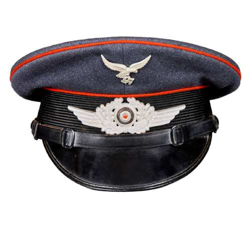 WW2 Original German Luftwaffe Artillery Visor Cap for Other Ranks Personnel