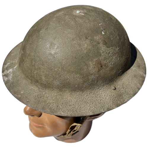 Original WW2 British1939  MK2 Brodie Helmet with Leather Liner and Chin Strap