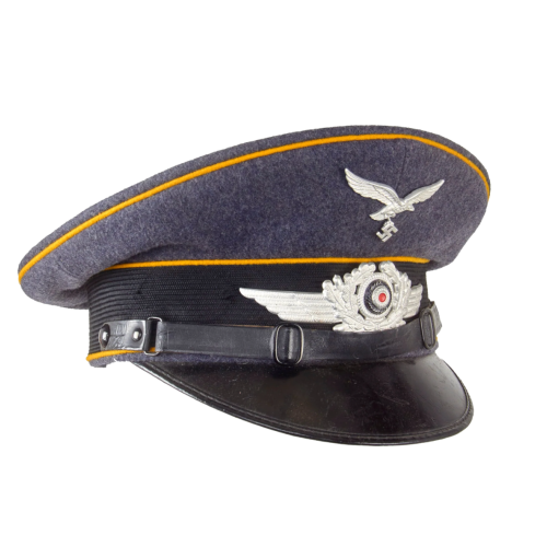 WW2 German Unit Marked 1938 Dated Luftwaffe Flight Branch EM/NCO Schirmmütze Visor Cap by Gebrüder Alm Size 57 (Original) - Photo 8