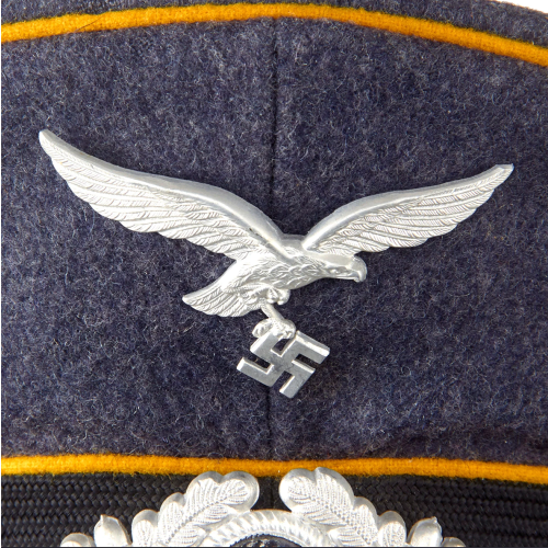 WW2 German Unit Marked 1938 Dated Luftwaffe Flight Branch EM/NCO Schirmmütze Visor Cap by Gebrüder Alm Size 57 (Original) - Photo 9