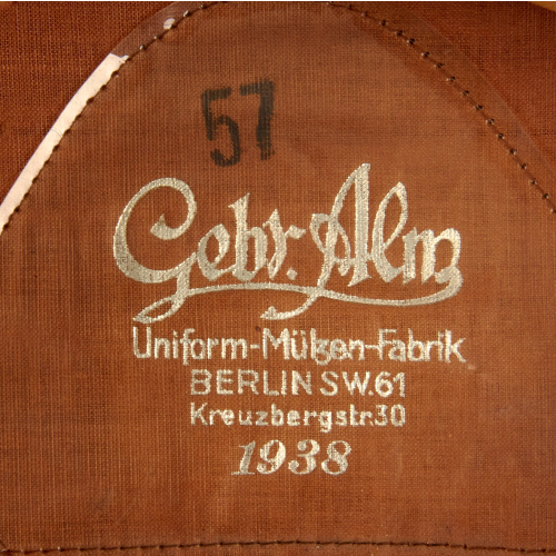 WW2 German Unit Marked 1938 Dated Luftwaffe Flight Branch EM/NCO Schirmmütze Visor Cap by Gebrüder Alm Size 57 (Original) - Photo 10