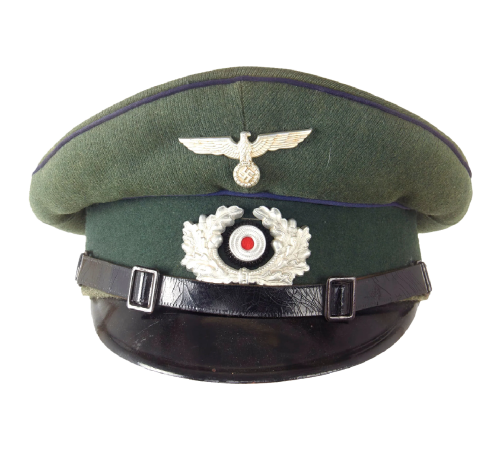 Original WW2 German Heer Army Named Medical EM/NCO Schirmmütze Visor Crush Cap - Size 58cm