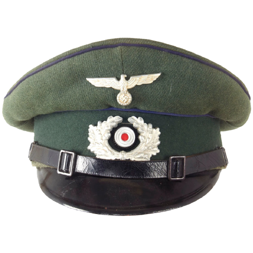 Original WW2 German Heer Army Named Medical EM/NCO Schirmmütze Visor Crush Cap - Size 58cm