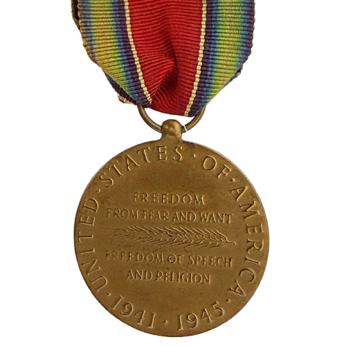 WW2 Authentic U.S. Victory Medal Full Size with Ribbon (Original) - Photo 4