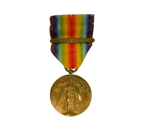 World War 1 Original US Inter-allied Victory Medal with France Clasp Bar 