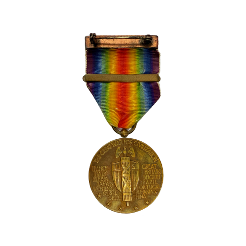 World War 1 Original US Inter-allied Victory Medal with France Clasp Bar 