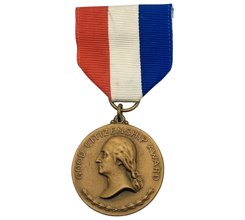 Authentic Good Citizenship Award DAR Daughter of American Revolution Medal Pin w Ribbon 
