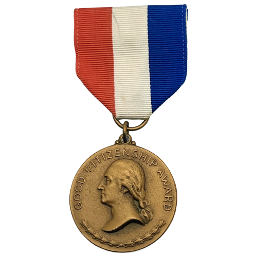 Authentic Good Citizenship Award DAR Daughter of American Revolution Medal Pin w Ribbon 