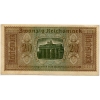 German 20 Reichsmark WWII-Era Genuine Third Reich 1939-1945 Nazi Germany Banknote (Original) - Photo 2
