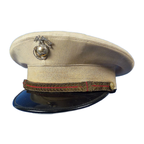 WW2 Attributed U.S. Marine Corps Named Officer Visor Cap