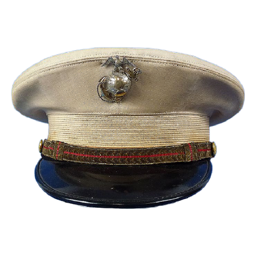 WW2 Attributed U.S. Marine Corps Named Officer Visor Cap
