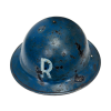 WW2 Original British MK2 Brodie Home Front Rescue Helmet with Leather Liner and Chin Strap For Sale