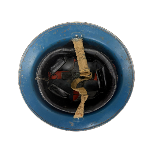Original British MK2 Brodie Home Front Rescue Helmet with Leather Liner and Chin Strap