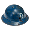 WW2 Original British MK2 Brodie Home Front Rescue Helmet with Leather Liner and Chin Strap (Original) - Photo 5