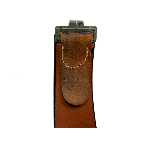 WW2 German Allgemeine SS EM/NCO's RZM Marked Belt Buckle With Black Leather SS/RZM Marked 1943 Belt (Original) - Photo 4