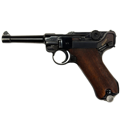 WW2 German Mauser P.08 S/42 Code 1937 Luger Pistol Holster Rig With Capture Bring Back Certificate (Original) - Photo 8