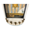 Edward H. Wynn Custom Holocaust-Commemorative Hanukkah Menorah (Hanukkiah) Styled As A Framed Shadowbox Wall Piece (Original) - Photo 6