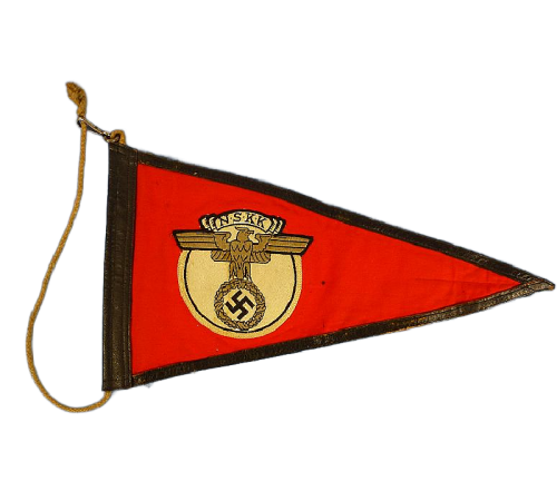 Original German NSKK Leader’s Oilcloth/Leather Vehicle Pennant 