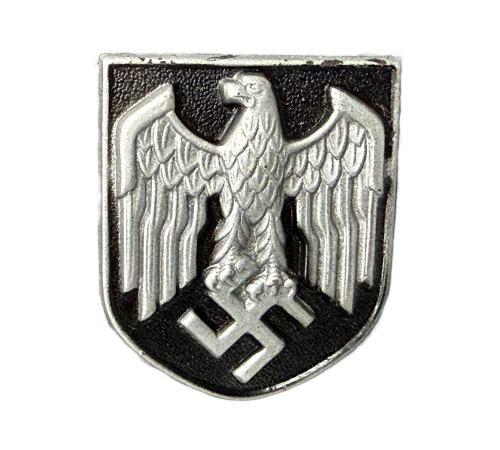 WW2 Original German Army (Heer) Tropical Pith Helmet Insignia Eagle Shield