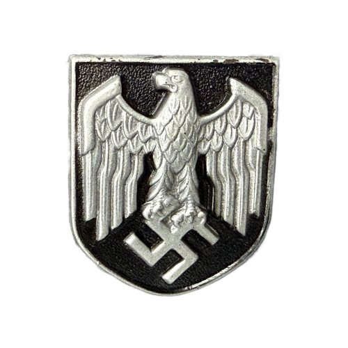 WW2 Original German Army (Heer) Tropical Pith Helmet Insignia Eagle Shield