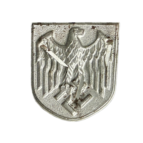 Original German Heer Tropical Pith Helmet Insignia Eagle Shield