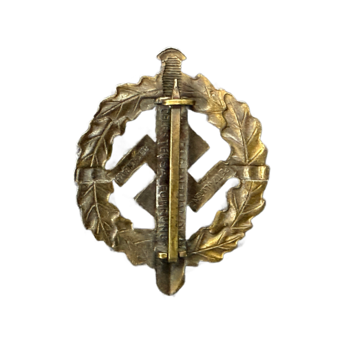 WW2 Original German NSDAP SA/SS Sports Badge In GOLD SA Sportabzeichen by Petz & Lorenz from Rechenbach 
