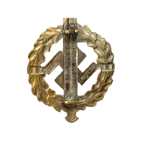 German NSDAP SA/SS Sports Badge In GOLD SA-Sportabzeichen by Petz & Lorenz from Rechenbach (Original) - Photo 4