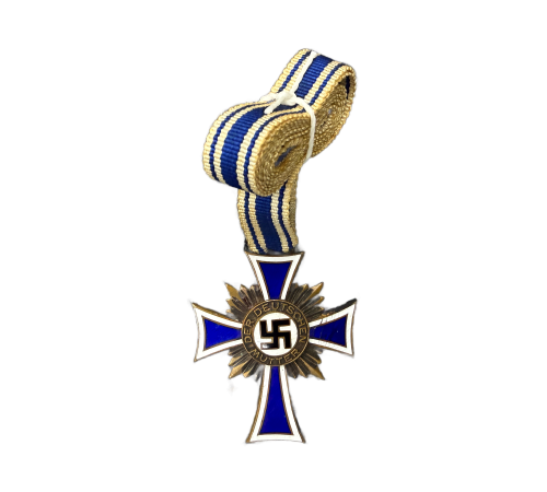 Original Cross of Honor of the German Mother First Class in Gold with Ribbon for Sale