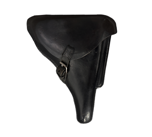 Original German P.08 Marked 1939 WaA788 Hard-Shell Black Leather Luger Holster By Henseler & Co. for sale