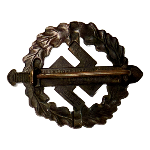 German NSDAP (NAZI PARTY) SA/SS Sports Badge In GOLD SA-Sportabzeichen By Berg & Nolte A.G. 