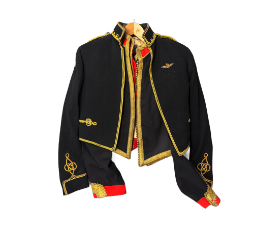  Victorian 1883-1908 British Royal Artillery Captain’s Mess Dress Jacket, Waistcoat, and Artillery Marked Service Cap