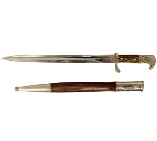 WW2 Original German Rural Police Dress Bayonet And Scabbard Manufactured By Alexander Coppel (ACS) SOLINGEN. Unit Marked and Matching L.Lg.65.