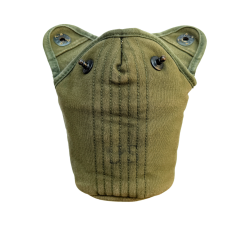 WW2 US 1944 Army Canteen with Canvas Khaki Cover By Vollrath