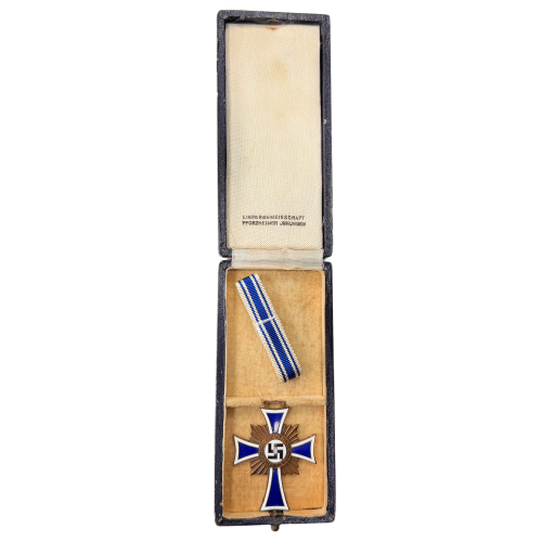Original Third-Reich The Cross of Honor of the German Mother 3rd Class in Bronze with Ribbon & Case for Sale