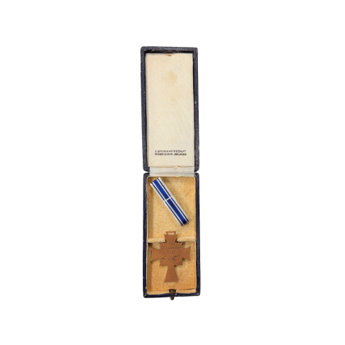 The Cross of Honor of the German Mother 3rd Class in Bronze with Ribbon & Case (Original) - Photo 5