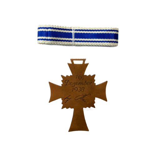 The Cross of Honor of the German Mother 3rd Class in Bronze with Ribbon & Case (Original) - Photo 4